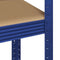 vidaXL - Opbergrek - 5-laags - staal - & - bewerkt - hout - blauw