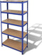 vidaXL - Opbergrek - 5-laags - staal - en - bewerkt - hout - blauw