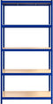 vidaXL - Opbergrek - 5-laags - staal - en - bewerkt - hout - blauw