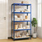 vidaXL - Opbergrek - 5-laags - staal - en - bewerkt - hout - blauw