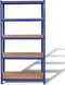 vidaXL - Opbergrek - 5-laags - staal - en - bewerkt - hout - blauw