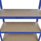 vidaXL - Opbergrek - 5-laags - staal - en - bewerkt - hout - blauw