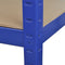 vidaXL - Opbergrek - 5-laags - staal - en - bewerkt - hout - blauw