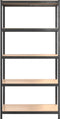 vidaXL - Opbergrek - 5-laags - staal - en - bewerkt - hout - grijs