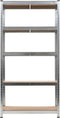 vidaXL - Opbergrek - 5-laags - staal - en - bewerkt - hout - grijs