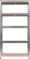 vidaXL - Opbergrek - 5-laags - staal - en - bewerkt - hout - grijs