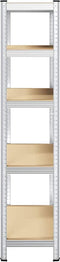vidaXL - Opbergrek - 5-laags - staal - en - bewerkt - hout - zilverkleurig