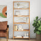 vidaXL - Opbergrek - 6-laags - 80x30x181 - cm - massief - eikenhout