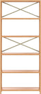 vidaXL - Opbergrek - 6-laags - 80x30x181 - cm - massief - eikenhout