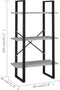 vidaXL - Opbergrek - 60x30x105 - cm - bewerkt - hout - betongrijs