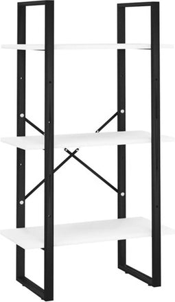 vidaXL - Opbergrek - 60x30x105 - cm - bewerkt - hout - wit