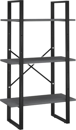 vidaXL - Opbergrek - 60x30x105 - cm - massief - grenenhout - grijs