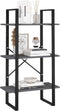 vidaXL - Opbergrek - 60x30x105 - cm - massief - grenenhout - grijs