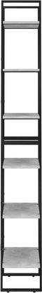 vidaXL - Opbergrek - 60x30x210 - cm - bewerkt - hout - betongrijs