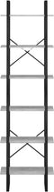 vidaXL - Opbergrek - 60x30x210 - cm - bewerkt - hout - betongrijs