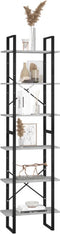 vidaXL - Opbergrek - 60x30x210 - cm - bewerkt - hout - betongrijs