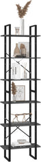 vidaXL - Opbergrek - 60x30x210 - cm - bewerkt - hout - grijs