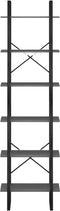 vidaXL - Opbergrek - 60x30x210 - cm - bewerkt - hout - grijs