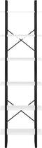 vidaXL - Opbergrek - 60x30x210 - cm - bewerkt - hout - wit