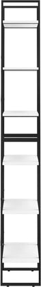 vidaXL - Opbergrek - 60x30x210 - cm - bewerkt - hout - wit