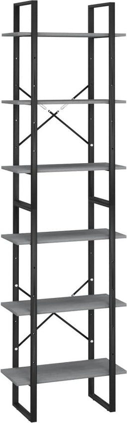 vidaXL - Opbergrek - 60x30x210 - cm - massief - grenenhout - grijs