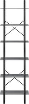 vidaXL - Opbergrek - 60x30x210 - cm - massief - grenenhout - grijs
