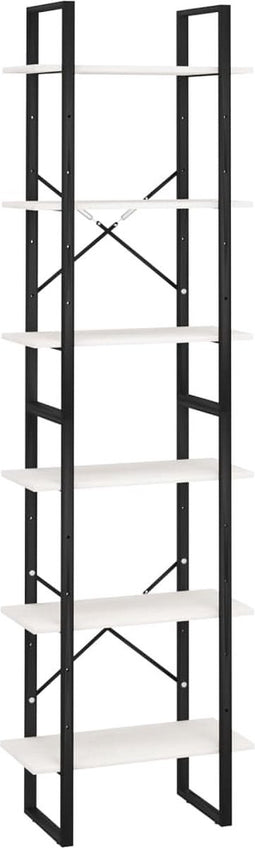 vidaXL - Opbergrek - 60x30x210 - cm - massief - grenenhout - wit