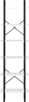 vidaXL - Opbergrek - 60x30x210 - cm - massief - grenenhout - wit