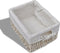 vidaXL - Opbergrek - met - 5 - weefmanden - hout - wit