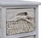 vidaXL - Opbergrek - met - 5 - weefmanden - hout - wit