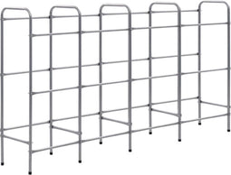 vidaXL - Opbergrek - voor - 12 - kratten - 190x33x116 - cm - staal - zilverkleurig