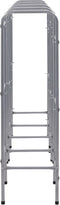 vidaXL - Opbergrek - voor - 12 - kratten - 190x33x116 - cm - staal - zilverkleurig