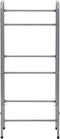 vidaXL - Opbergrek - voor - 3 - kratten - 50x33x116 - staal - zilverkleurig