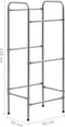 vidaXL - Opbergrek - voor - 3 - kratten - 50x33x116 - staal - zilverkleurig