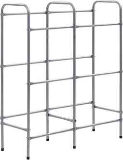 vidaXL - Opbergrek - voor - 6 - kratten - 96x33x116 - cm - steel - zilverkleurig