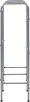 vidaXL - Opbergrek - voor - 6 - kratten - 96x33x116 - cm - steel - zilverkleurig