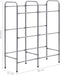 vidaXL - Opbergrek - voor - 6 - kratten - 96x33x116 - cm - steel - zilverkleurig