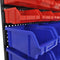 vidaXL Opbergrek voor aan de wand blauw en rood 30-delig