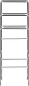 vidaXL - Opbergrek - voor - boven - toilet - 3-laags - 53x28x169 - cm - zilverkleurig