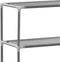 vidaXL - Opbergrek - voor - boven - toilet - 3-laags - 53x28x169 - cm - zilverkleurig