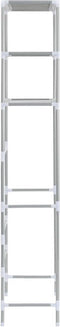 vidaXL - Opbergrek - voor - boven - toilet - 3-laags - 53x28x169 - cm - zilverkleurig
