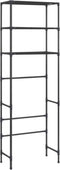 vidaXL - Opbergrek - voor - boven - toilet - 3-laags - 53x28x169 - cm - zwart