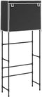 vidaXL - Opbergrek - voor - boven - wasmachine - 2-laags - 71x29,5x170,5 - cm - zwart