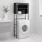 vidaXL - Opbergrek - voor - boven - wasmachine - 2-laags - 71x29,5x170,5 - cm - zwart