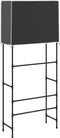 vidaXL - Opbergrek - voor - boven - wasmachine - 2-laags - 71x29,5x170,5 - cm - zwart