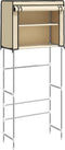 vidaXL - Opbergrek - voor - boven - wasmachine - 2-laags - 71x29,5x170,5 - cm - ijzer