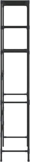vidaXL - Opbergrek - voor - boven - wasmachine - 3-laags - 69x28x169 - cm - zwart