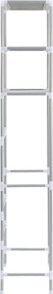 vidaXL - Opbergrek - voor - boven - wasmachine - 3-laags - 69x28x169 - cm - zwart
