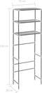 vidaXL - Opbergrek - voor - boven - wasmachine - 3-laags - 69x28x169 - cm - zwart