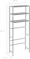 vidaXL - Opbergrek - voor - boven - wasmachine - 3-laags - 69x28x169 - cm - zilver
